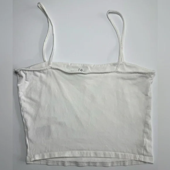 H&M Cropped Camisole Top White Basic Size M - Picture 2 of 6